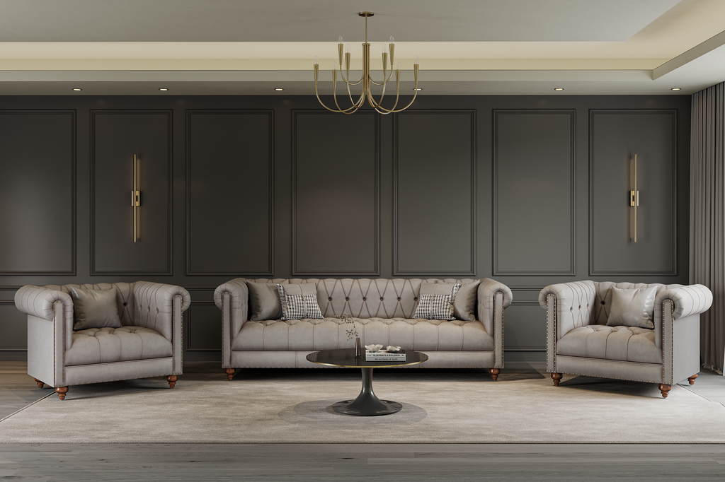 Bruno Pro Series Leather Sofa – Premium Original Leather |  Luxury 3+1+1 Seater