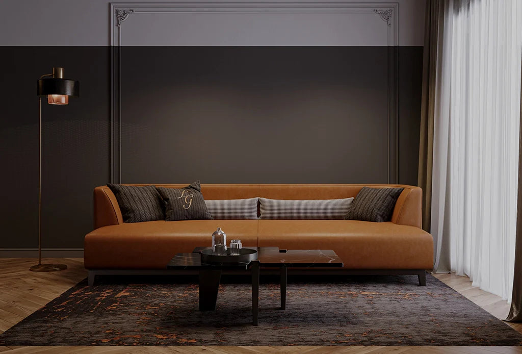 Cinnamon 3+1+1 Seater Leather Sofa