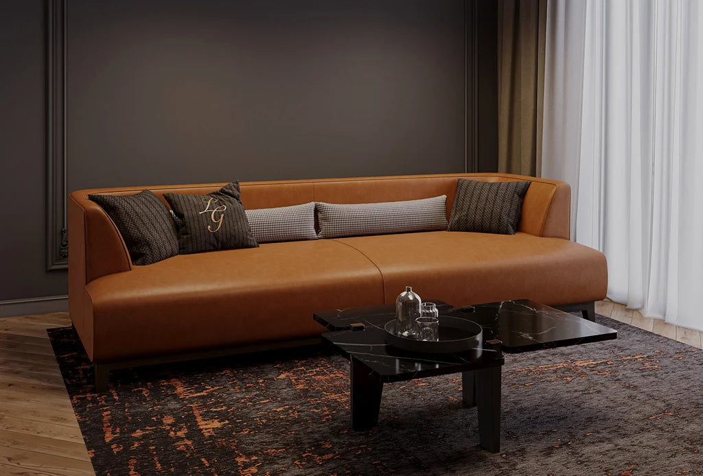 Cinnamon 3+1+1 Seater Leather Sofa