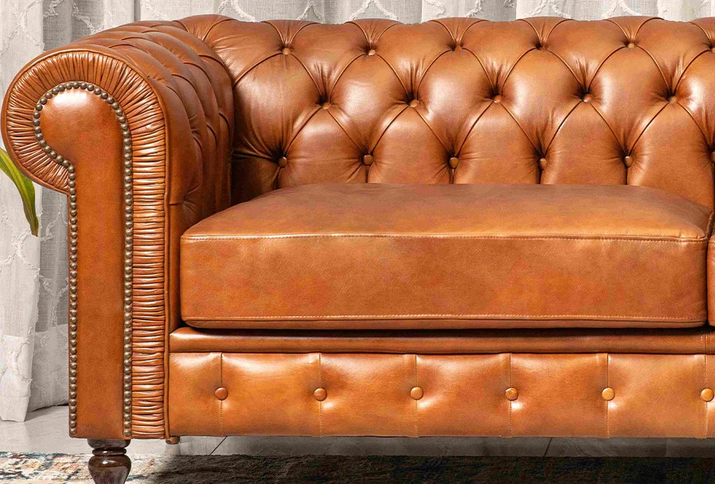 Bruno Leather Sofa 3-Seater Side View is stylish and comfortable, perfect for modern living rooms.